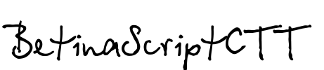 BetinaScriptCTT Font Image