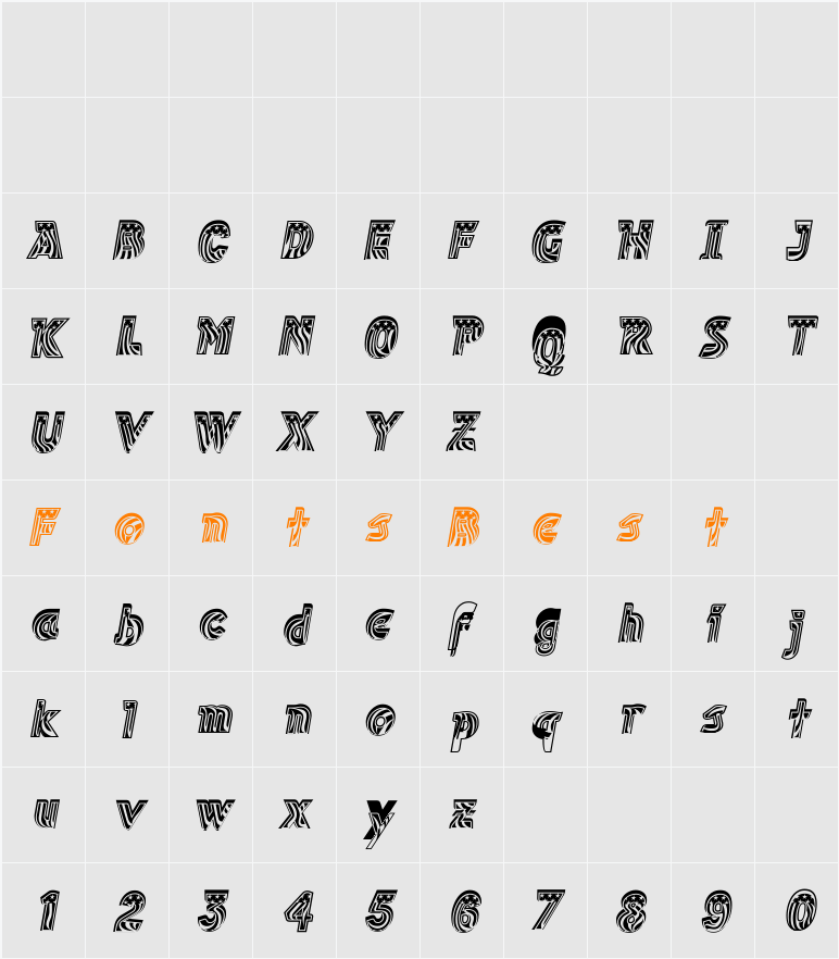Cuban Character Map
