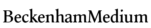 BeckenhamMedium Font Image