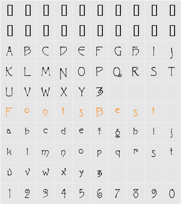 Dainty Character Map