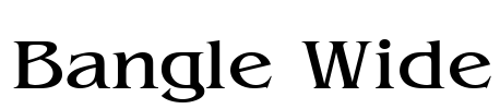 Bangle Wide Font Image