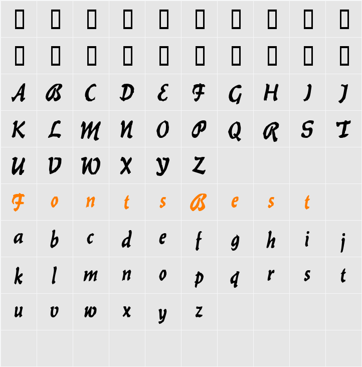 Bilitis Character Map