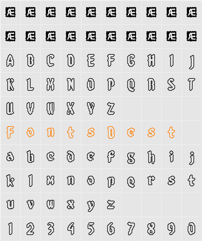 8-bit Limit RO (BRK) Character Map