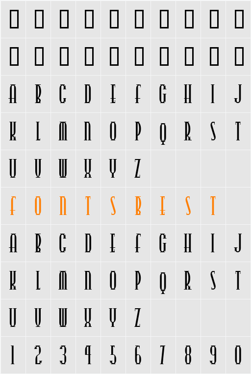 CitySlicker Character Map