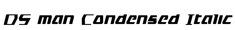 DS man Condensed Italic Font Image