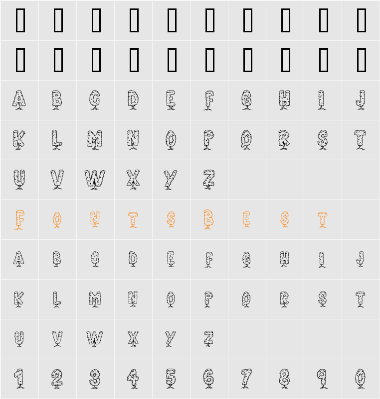 AlphaTopiary Character Map