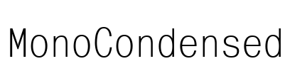 MonoCondensed Font Image