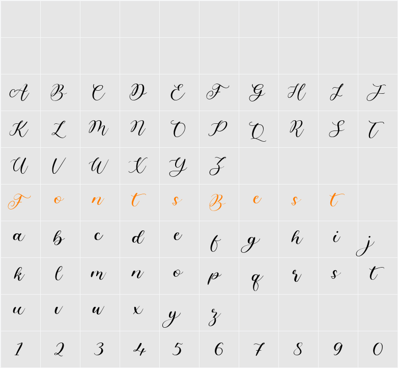 Angelinea Character Map