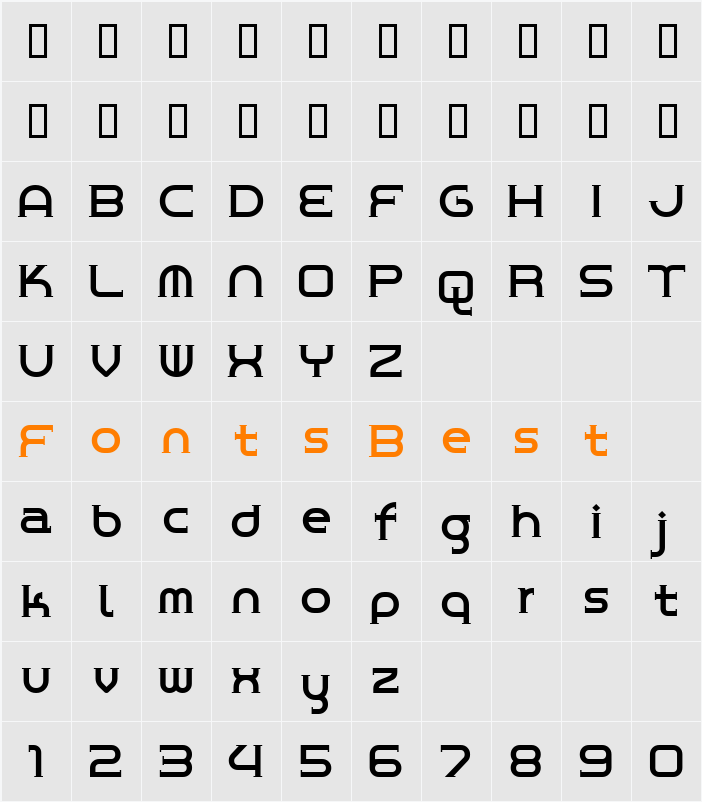 ChromeYellow Character Map