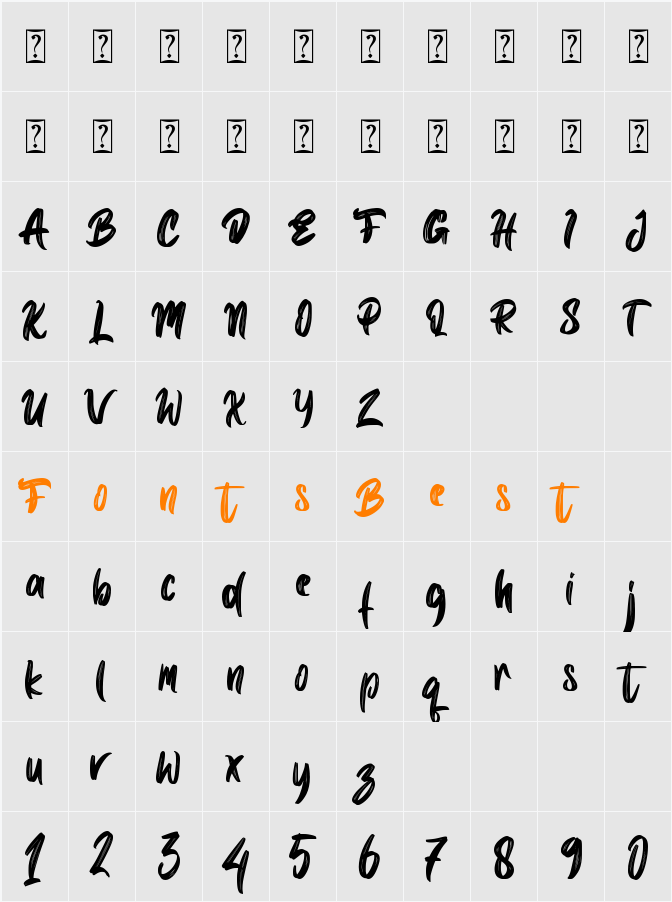 Black Asgard - Personal use Character Map