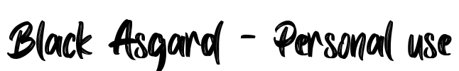 Black Asgard - Personal use Font Image