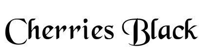 Cherries Black Font Image