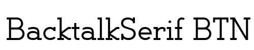 BacktalkSerif BTN Font Image
