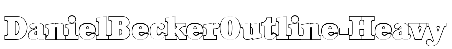 DanielBeckerOutline-Heavy Font Image