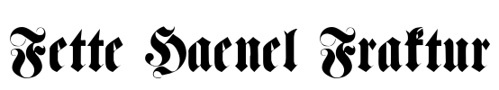 Fette Haenel Fraktur Font Image