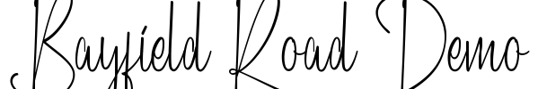 Bayfield Road Demo Font Image