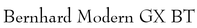 Bernhard Modern GX BT