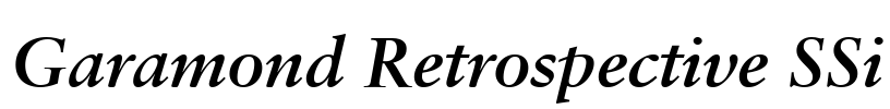 Garamond Retrospective SSi