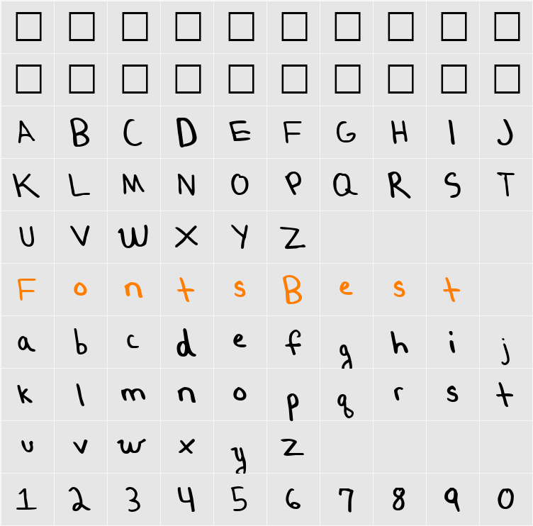 Matt9 Character Map