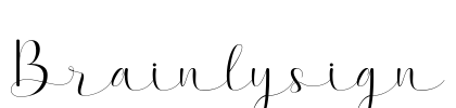Brainlysign Font Image