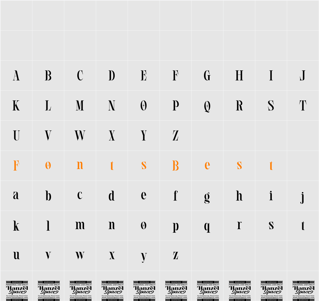 BROGETTA-Regular Character Map