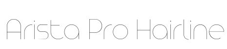 Arista Pro Hairline Font Image