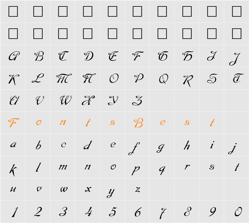 Montague Character Map