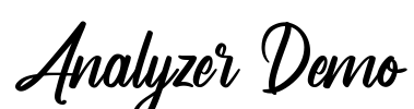 Analyzer Demo Font Image
