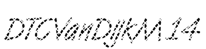 DTCVanDijkM14 Font Image