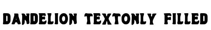 Dandelion TextOnly Filled Font Image