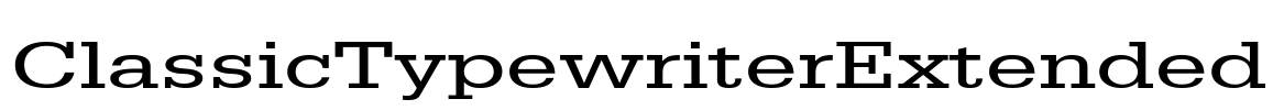 ClassicTypewriterExtended Font Image