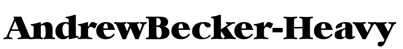 AndrewBecker-Heavy Font Image