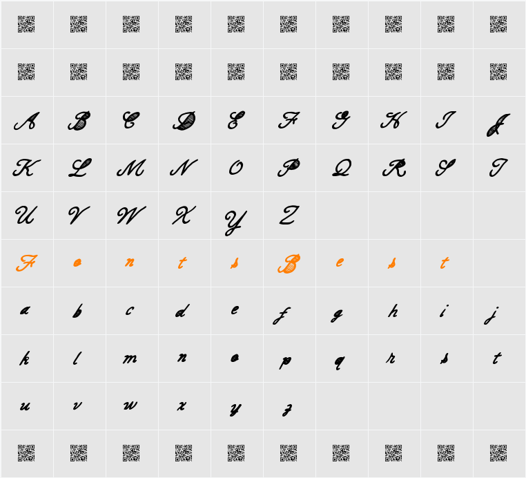 CarteBlanche Character Map