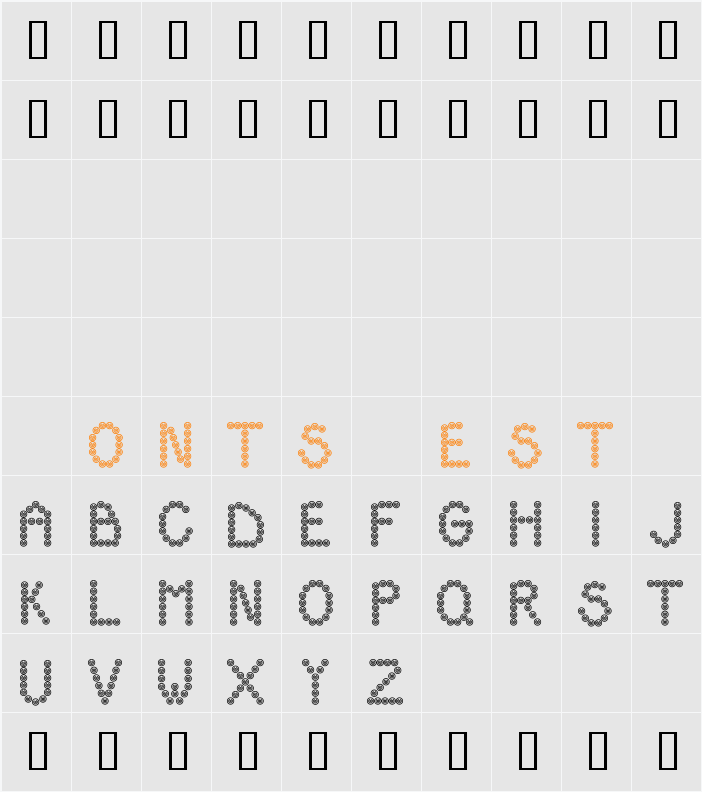 Hooters Character Map