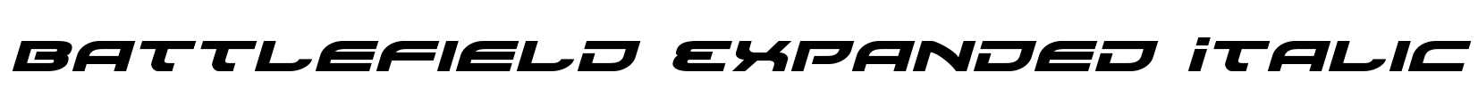 Battlefield Expanded Italic Font Image