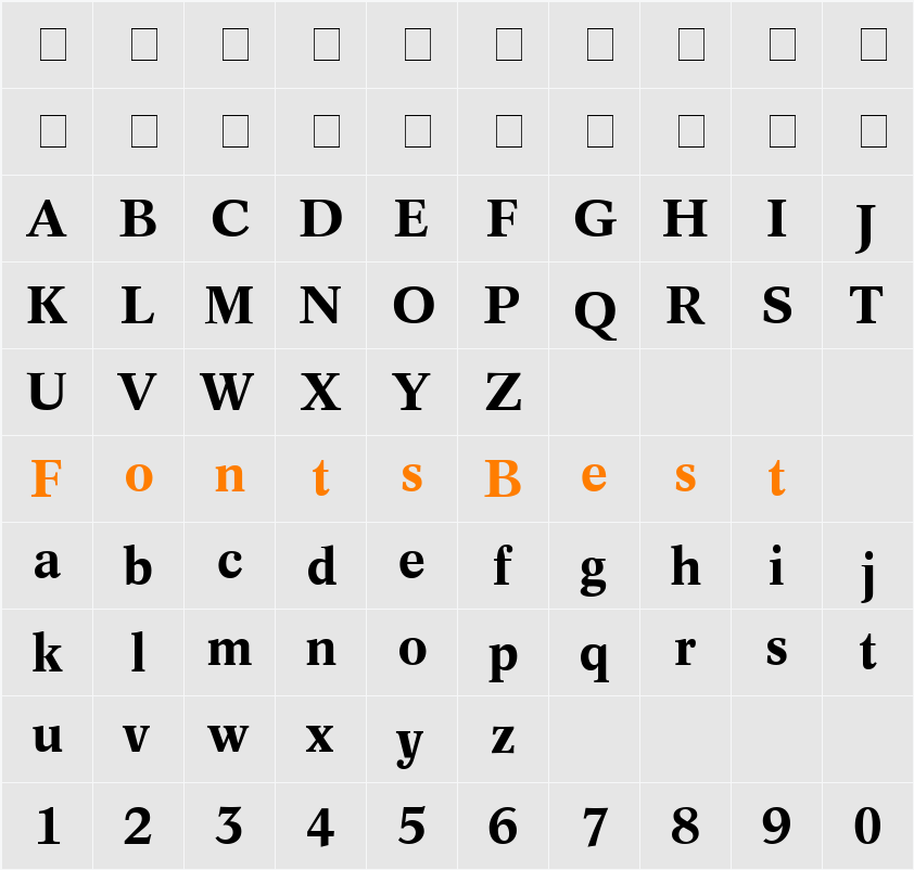 Informatics SSi Character Map