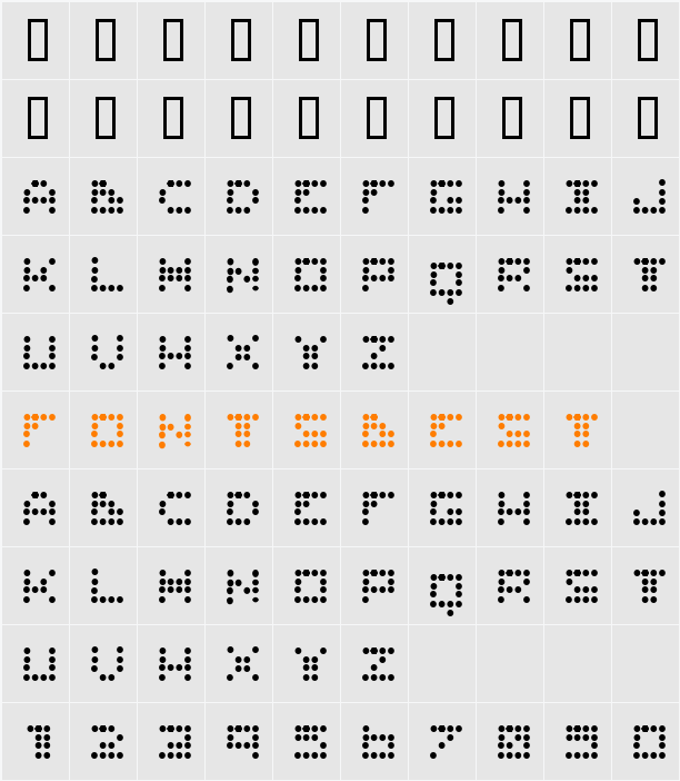 JI-Pealed Character Map