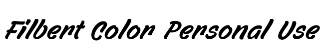 Filbert Color Personal Use Font Image