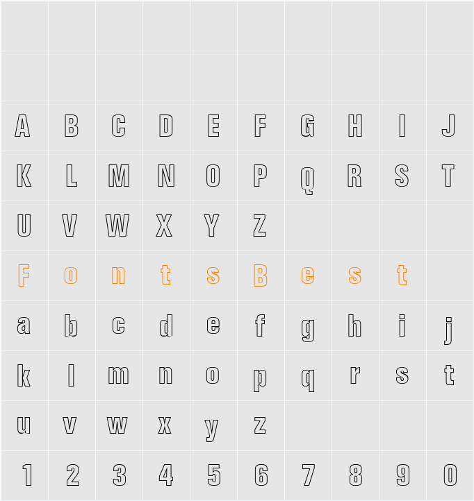 CaravelleCondensed Character Map