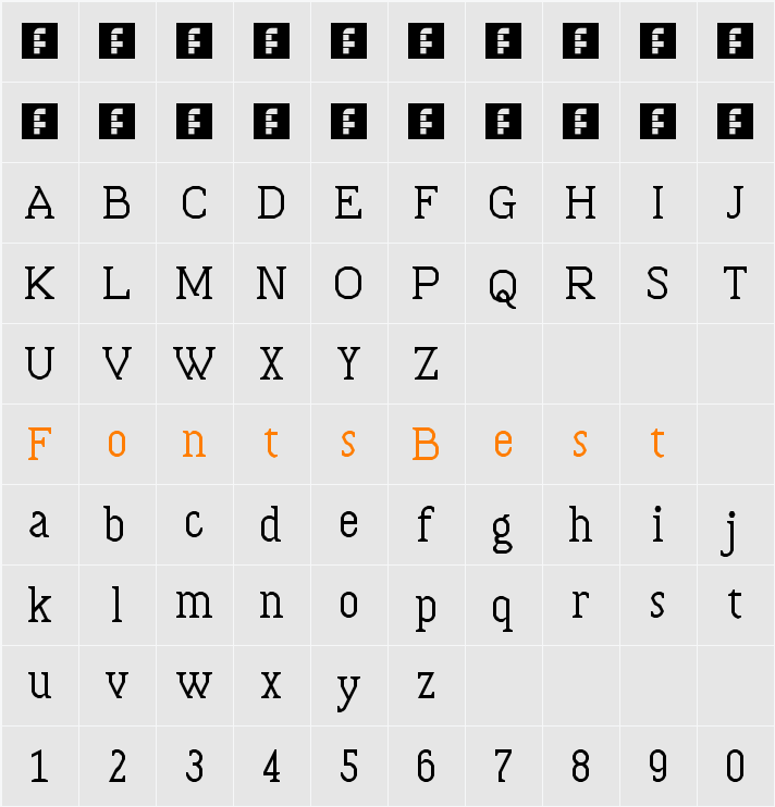 Bloccus Character Map