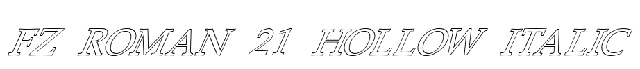 FZ ROMAN 21 HOLLOW ITALIC