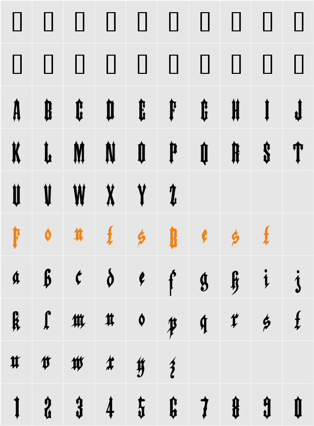 Applesauce Character Map