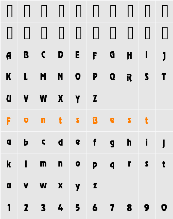 DSU_JumPar Character Map