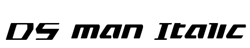 DS man Italic Font Image