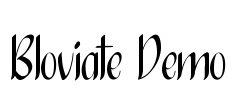 Bloviate Demo Font Image