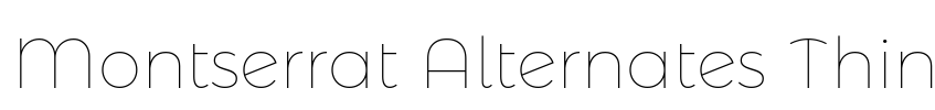 Montserrat Alternates Thin Font Image