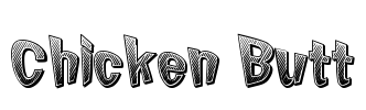 Chicken Butt Font Image