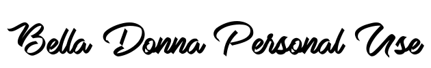 Bella Donna Personal Use Font Image