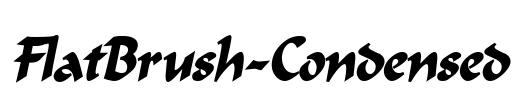 FlatBrush-Condensed Font Image
