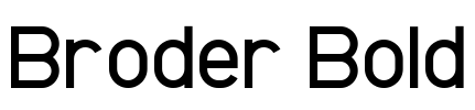 Broder Bold Font Image